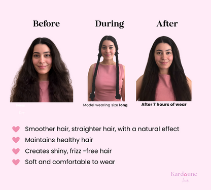 The Heatless Hair Straightening Ribbon in Black
