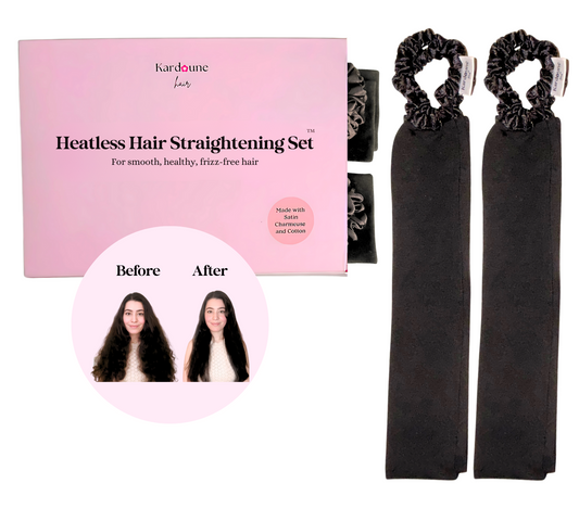 The Heatless Hair Straightening Ribbon in Black