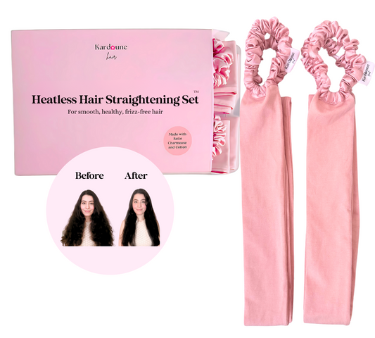 The Heatless Hair Straightening Ribbon in Pink