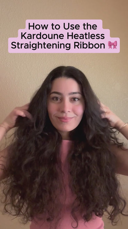 The Heatless Hair Straightening Ribbon in Pink
